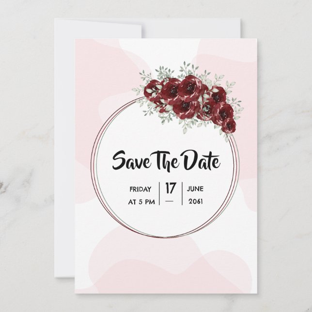 Élégant Modèle de conception de carte d'invitation (Dos)