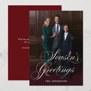 Élégant modèle de photo de Noël pour la famille po
