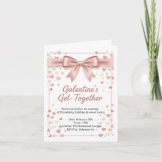 Élégant modèle d'invitation Galentine's Day en or
