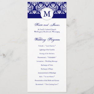 Élégant Modèle du programme de mariage