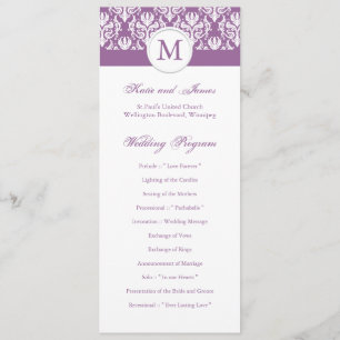 Élégant Modèle du programme de mariage