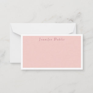Élégant Modèle rose pâle et manuscrit moderne