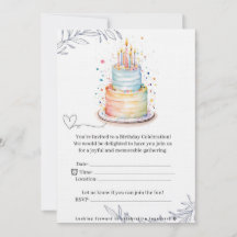 Elegant Modern Birthday Invitation Card