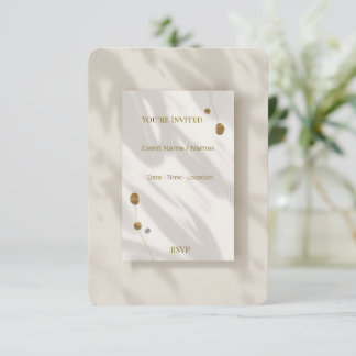 Elegant Modern Invitation Card Minimal Luxury Even