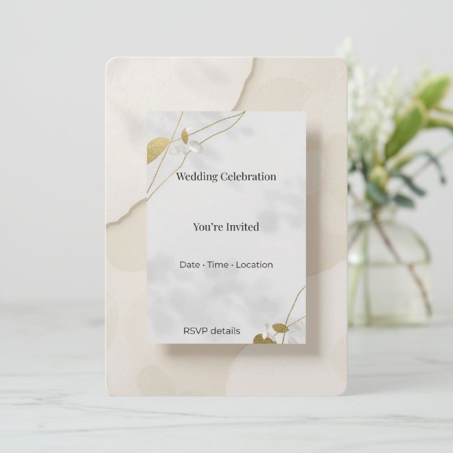 Elegant Modern Invitation Card Minimal Luxury Even (Debout devant)