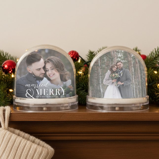 Elegant Modern Newlyweds Keepsake Christmas (Créateur téléchargé)