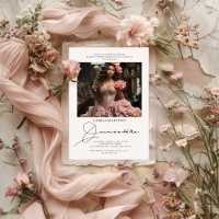 Elégant Moderne 2 Photo Quinceanera Invitation