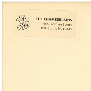 Élégant moderne Adresse de retour Étiquettes trans