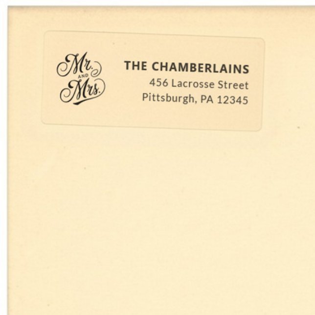 Élégant moderne Adresse de retour Étiquettes trans (Créateur téléchargé)