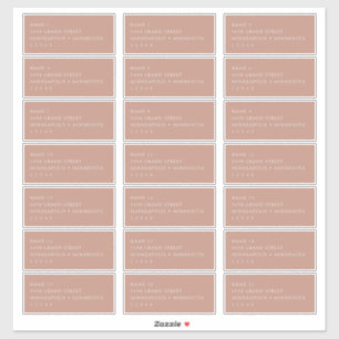 Élégant moderne Blush rose Étiquettes de adresse i
