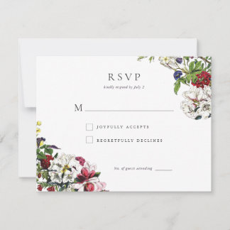 Élégant Moderne Botanique Verdure Réponse Mariage