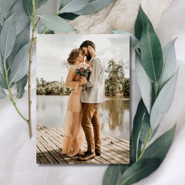Élégant moderne deux Mariage photo Merci (Modern Elegant Two Photo Wedding Thank You)