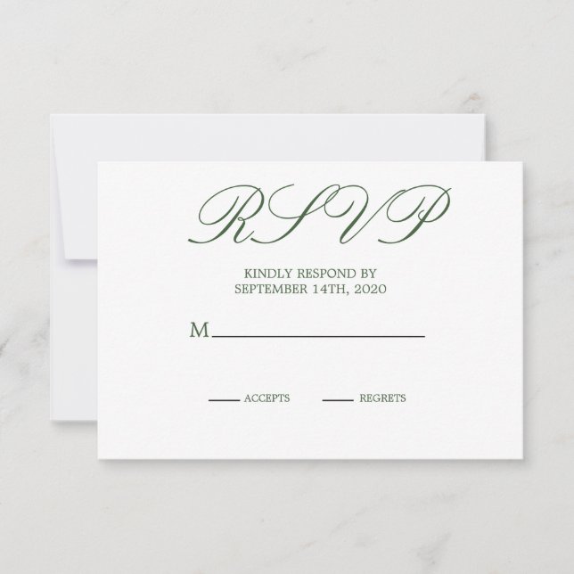 Elégant Moderne Floral Chic Wedding RSVP (Devant)