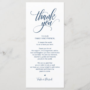 Elégant moderne, Marine Cadre Carte de remerciemen