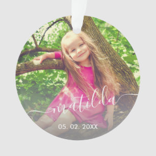 Elégant, moderne, mignon nom de fille et photo