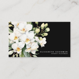Elégant moderne Orchidées Blanches Cartes de visit