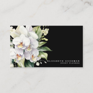 Elégant moderne Orchidées Blanches Cartes de visit