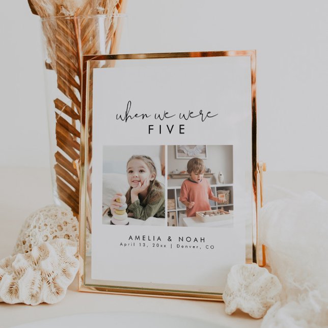 Élégant Moderne Quand Nous Étions Âge Numéro De Ta (Créateur téléchargé)