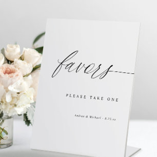 Élégant Moderne Simple Mariage Faveurs Panneau de