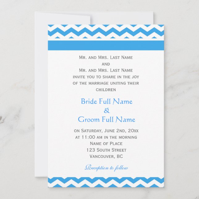 Élégant, moderne, tendance invitation de mariage b (Devant)