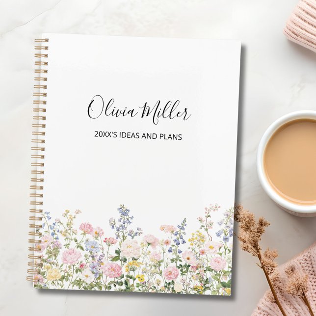 Elegant Monogram Colorful Flower Garden Floral (In situ)