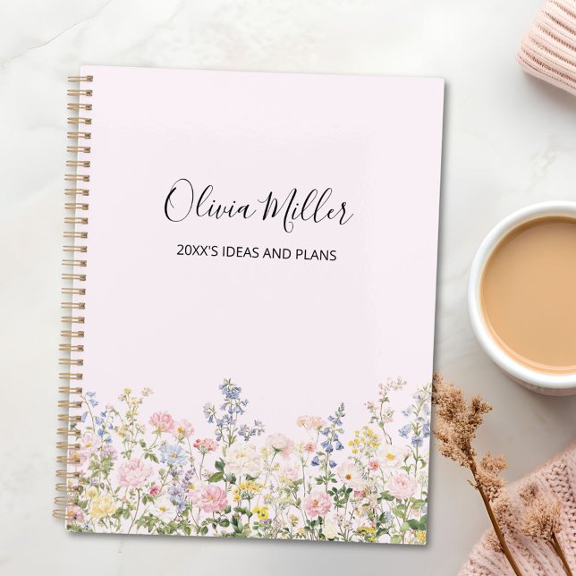 Elegant Monogram Colorful Flower Garden Floral (In situ)