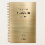 Élégant Monogram Faux Gold Travel<br><div class="desc">Élégant Monogram Faux Gold Travel Planner.</div>