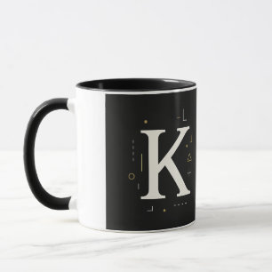 "Elegant Monogram K Mug - Personnalisé Coffee Cup
