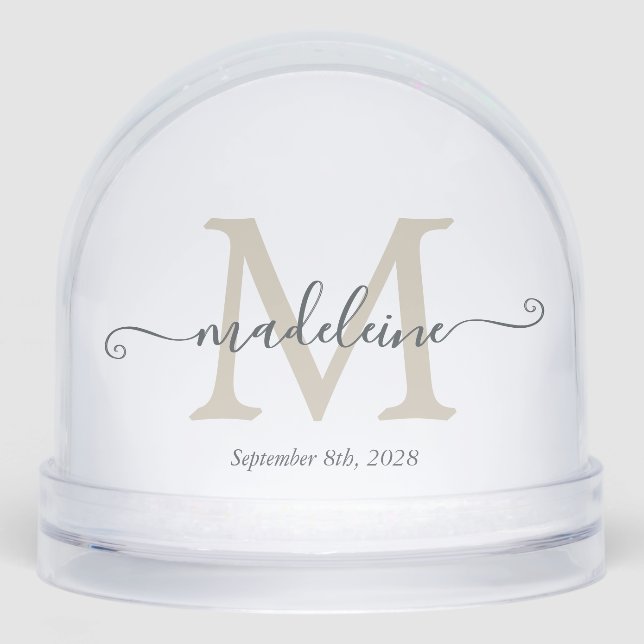 Elegant Monogram Script Name Custom Date  (Avant)