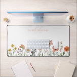 Élégant Monogramme Aquarelle Fleur sauvage Floral<br><div class="desc">Elégant Monogram Watercolor Fleur sauvage Floral Desk Mat parfait comme un cadeau pour les amis ou collègues.</div>