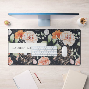 élégant monogramme d'aquarelle florale d'été