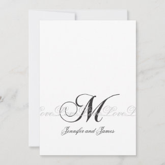 Élégant Monogramme De Mariage M Invitations De Mar