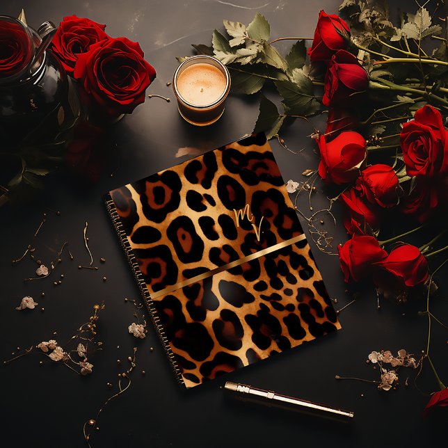 Élégant Monogramme Empreinte de léopard (Stylish Leopard-Print Business / Daily Planner
Glossy Softcover (shown) or Matte Hardcover )