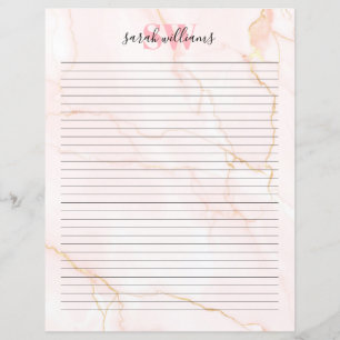 Élégant Monogramme en marbre rose