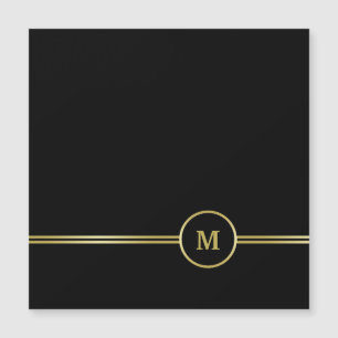 Élégant Monogramme en or sur couverture du chéquie