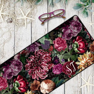 Élégant monogramme floral Vintage coloré