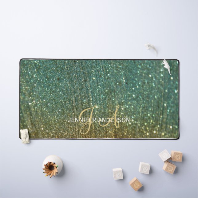 Elégant Monogramme initial Gold Parties scintillan (Tableau pour enfants)