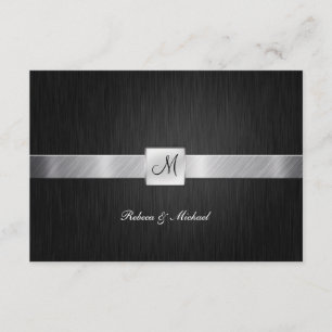 Elégant Monogramme Mariage carte RSVP