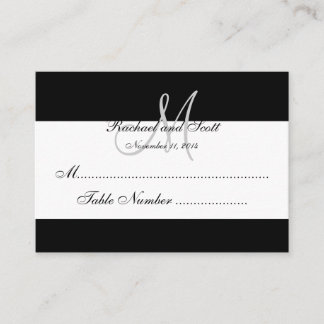 Élégant Monogramme Mariage Cartes de siège