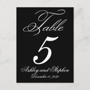 Élégant Monogramme Mariage Cartes Numéro de table