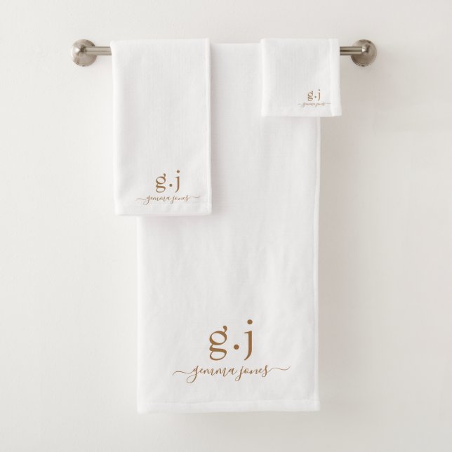 Élégant Monogramme minimaliste Or (En situation)
