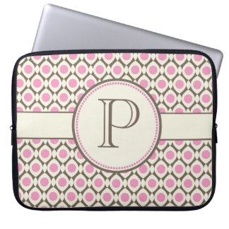 Élégant Monogramme moderne Motif sac ordinateur po
