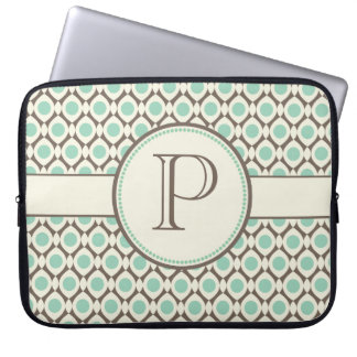 Élégant Monogramme moderne Motif sac ordinateur po