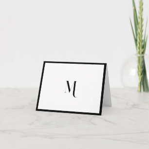 Elégant Monogramme noir élégant Bordure initiale