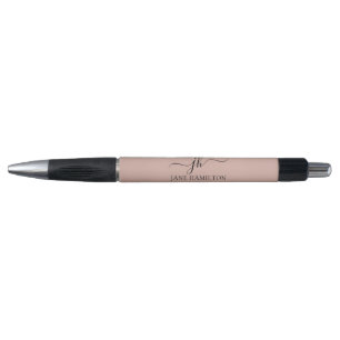 Élégant monogramme Nom initial du script stylo