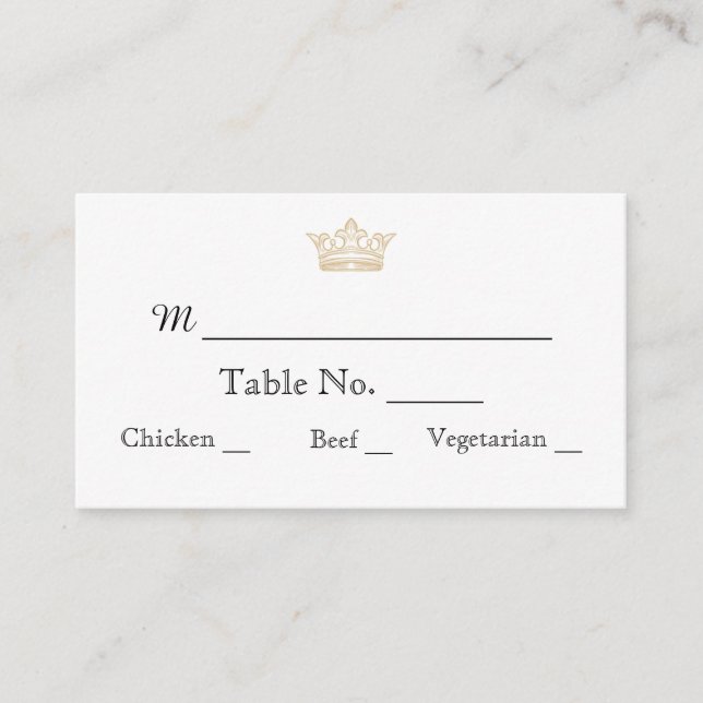 Elégant Monogramme Or Mariage Cartes de Place (Devant)