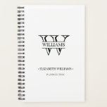 Élégant Monogramme personnalisé et planificateur d<br><div class="desc">Design moderne et élégant imprimé Elégant Personnalisé Monogramme et Nom Planner qui peut être customisé avec votre texte. Cliquez sur le bouton "Customiser" et utilisez notre outil de conception pour modifier ce modèle. Découvrez le magasin Graphic Art Design pour d'autres produits qui correspondent à ce design !</div>