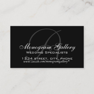 Élégant Monogramme Un Carte de visite personnalisa