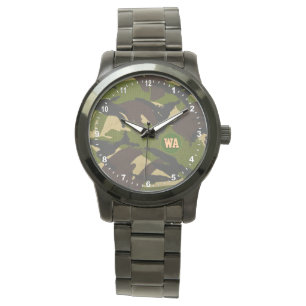 Elégant Montre Camouflage, chasseur monogrammé, Ar