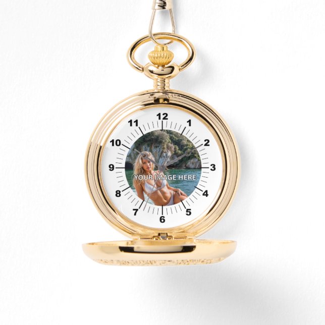 ÉLÉGANT !  Montre de poche classique en or (Recto)